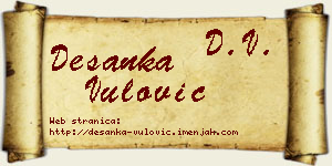 Desanka Vulović vizit kartica
